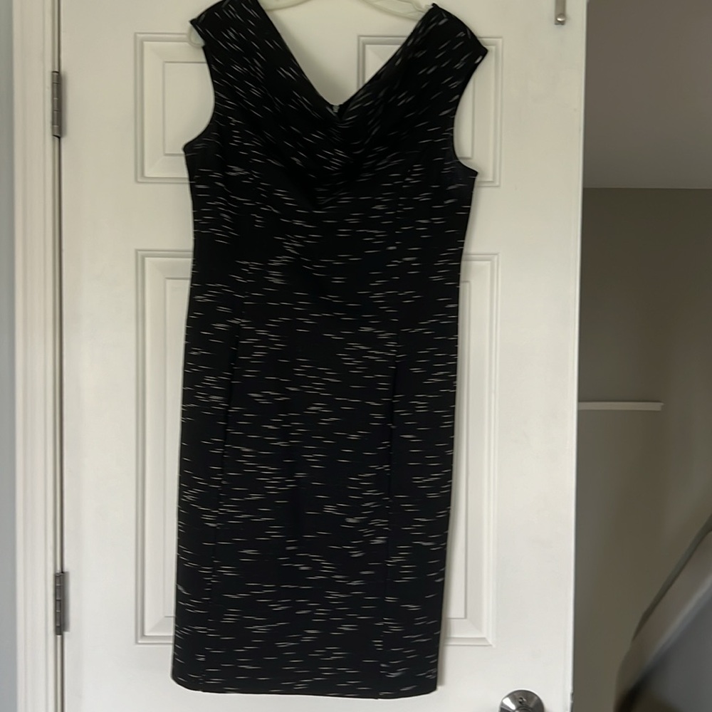 And Taylor, black and white dress
